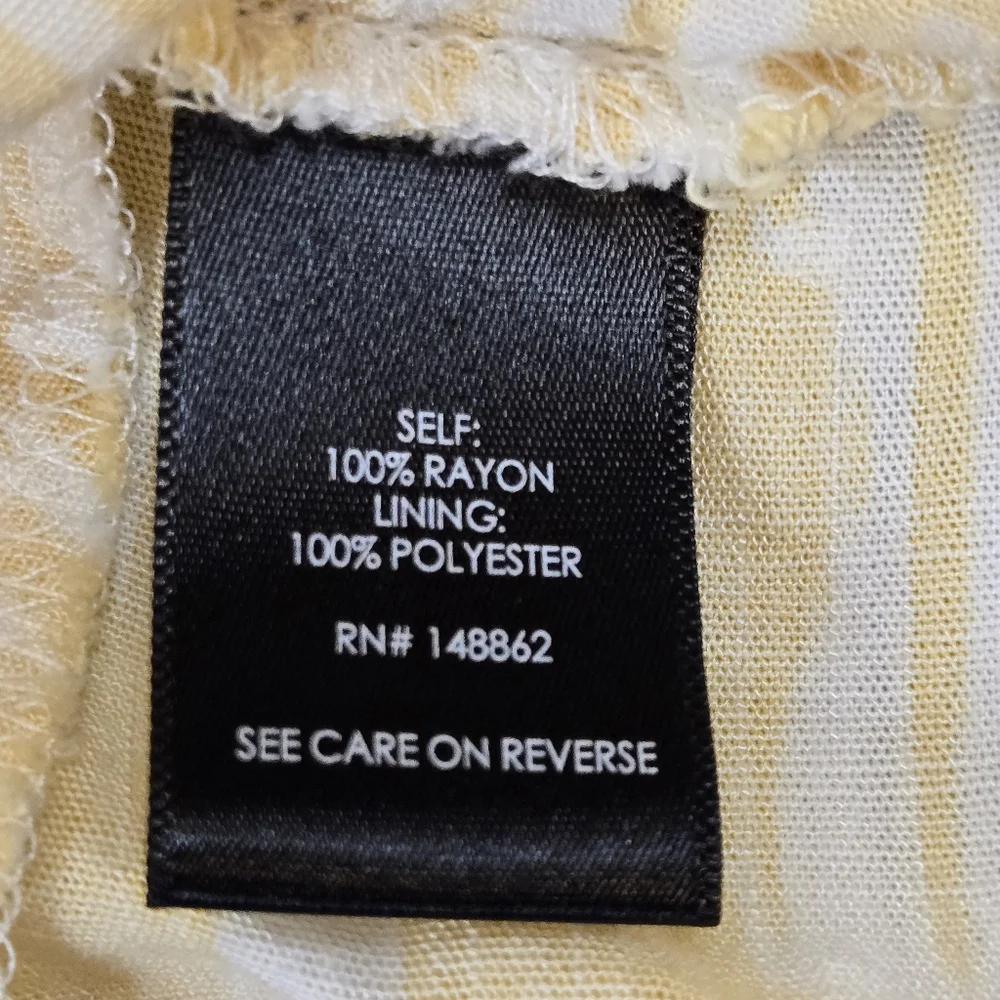 NWoT Torrid Yellow Faux Wrap Surplice Midi Dress Yellow White Size 1 (14/16) - Picture 10 of 16